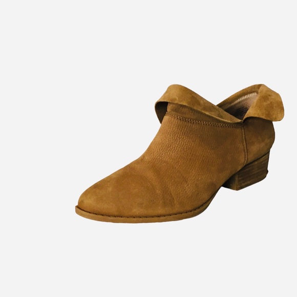 Crown Vintage Leather Beige Heel Ankle Boot Shoes 10 - Picture 3 of 7